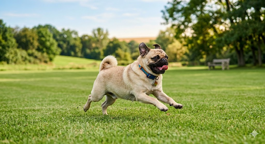 cão saudável com mobilidade e qualidade de vida